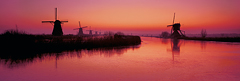 Windmills Holland Netherlands Kinderdijk Kinderdyke sunrise winter